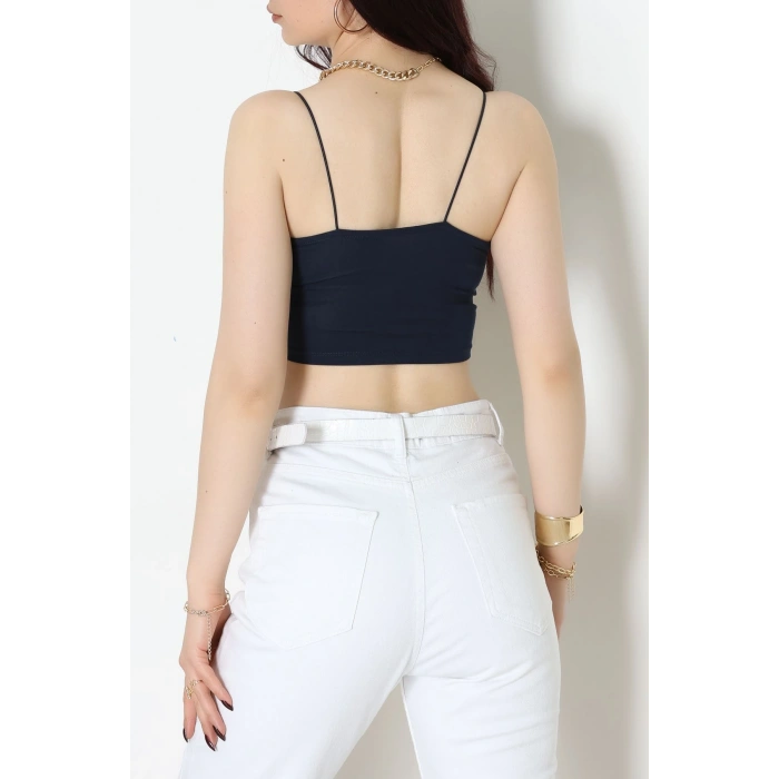 İp Askılı Crop Büstiyer Atlet Lacivert - 20544.200.