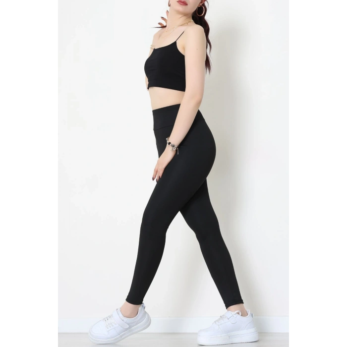 İp Askılı Crop Büstiyer Atlet Siyah - 20544.200.