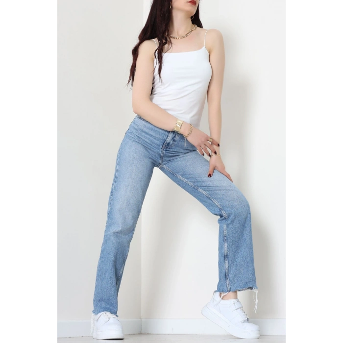 İp Askılı Kısa Crop Atlet Beyaz - 21563.200.