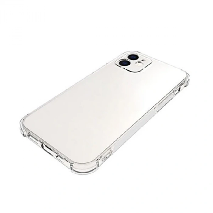 İPhone 12 Mini 5.4 Anti-Drop Silikon Kılıf Kamera Korumalı Şeffaf Silikon Kılıf-(1903)