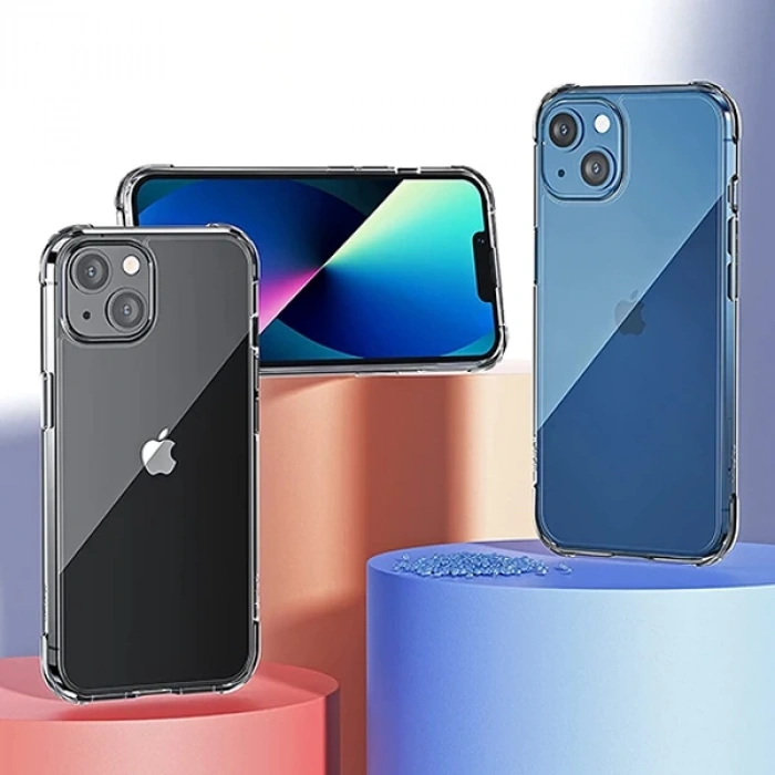 iPhone 13 Mini 5.4inç Anti-Drop Shockproof Darbe Emici Silikon Kılıf-(1903)