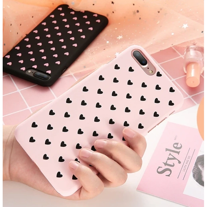 iPhone SE3-SE2 İPhone 8-7 Kılıf Çoklu Kalp Premium Pc Kılıf-(1903)