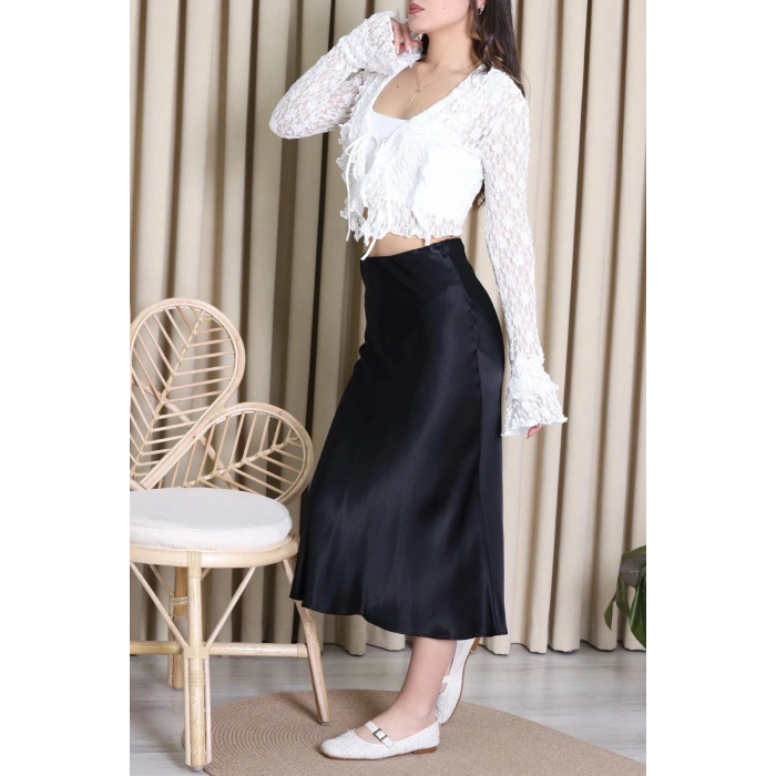 İspanyol Kol Dantelli Bluz Beyaz - 6907.2156.