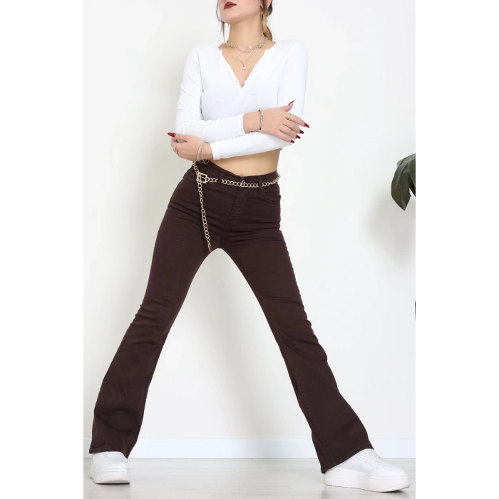 İspanyol Kot Pantolon Kahve - 31397.2088.