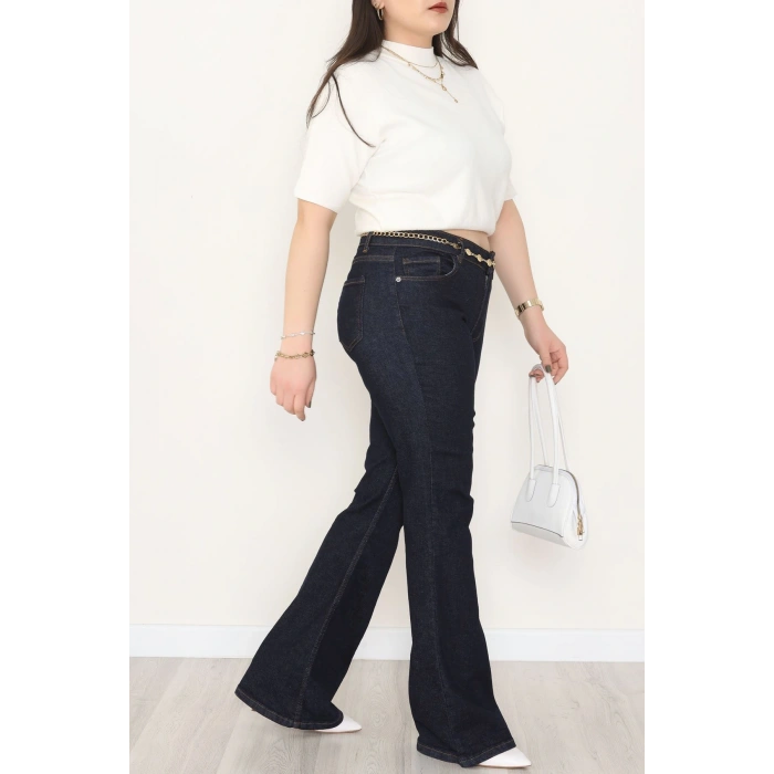 İspanyol Kot Pantolon Koyulacivert - 31397.2088.