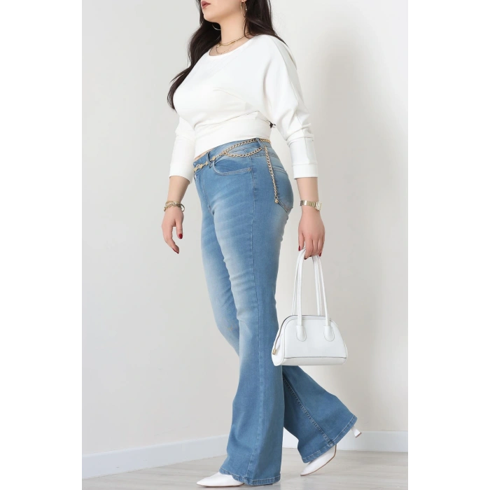 İspanyol Kot Pantolon Mavi - 31397.2088.