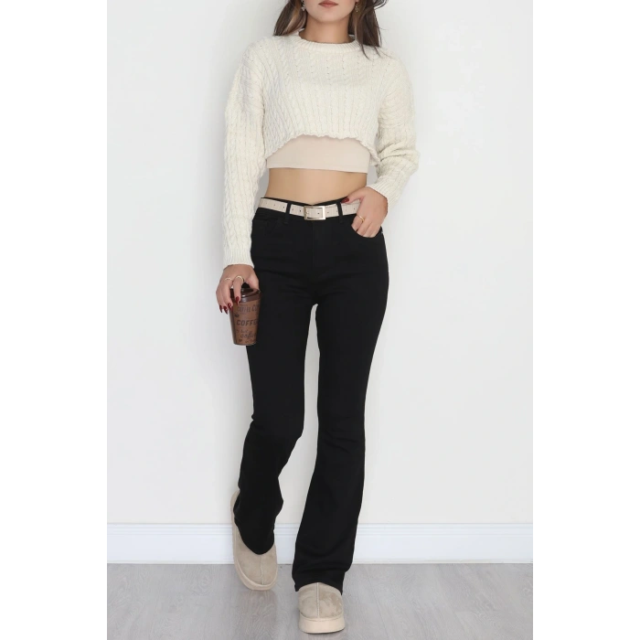 İspanyol Kot Pantolon Siyah - 31397.2088.