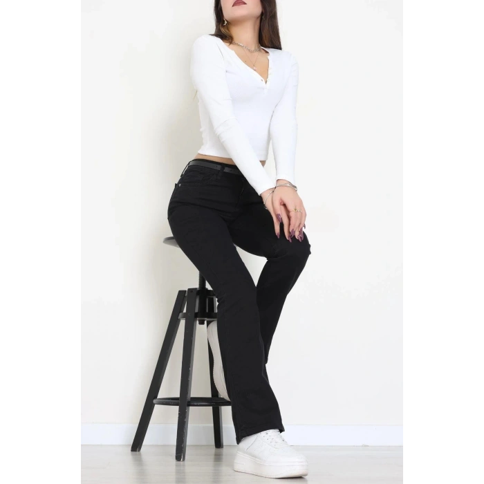 İspanyol Kot Pantolon Siyah - 31397.2088.