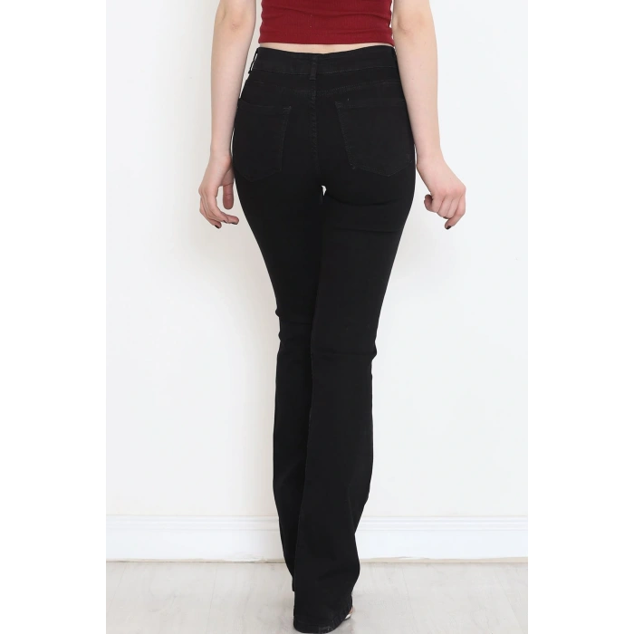 İspanyol Paça Kot Pantolon Siyah - 17274.1431.