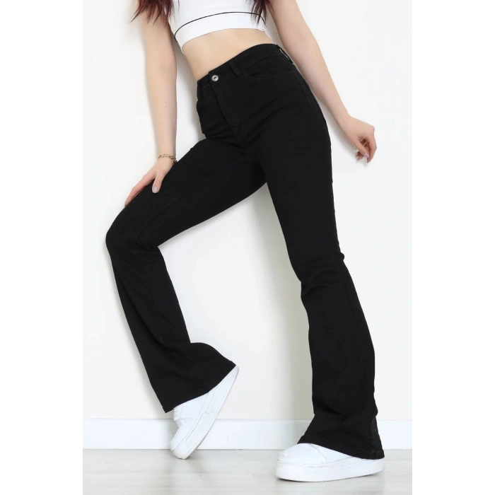 İspanyol Paça Kot Pantolon Siyah - 31649.1184.