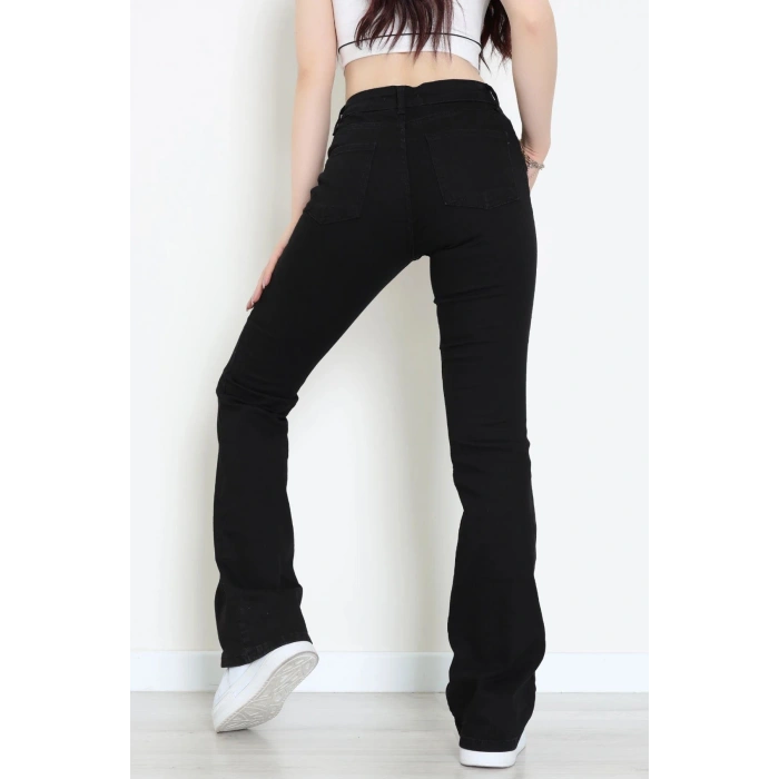 İspanyol Paça Kot Pantolon Siyah - 31649.1184.