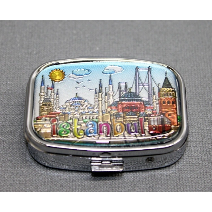 İstanbul Temalı İlaç Kutusu Anahtarlık Alk4050