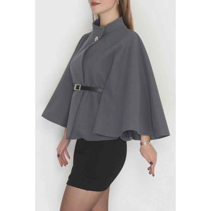 İthal Kaşe Kemerli Panço Füme - 31530.1977.