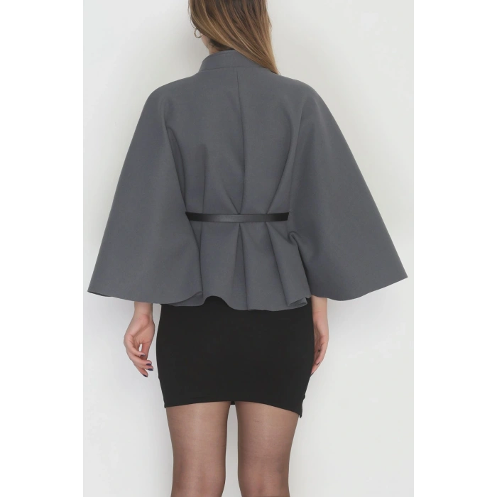 İthal Kaşe Kemerli Panço Füme - 31530.1977.