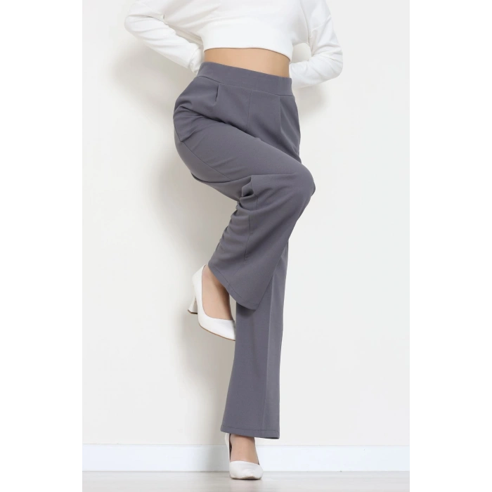 İthal Scuba Krep Lastikli Pantolon Antrasit - 51234.1397.