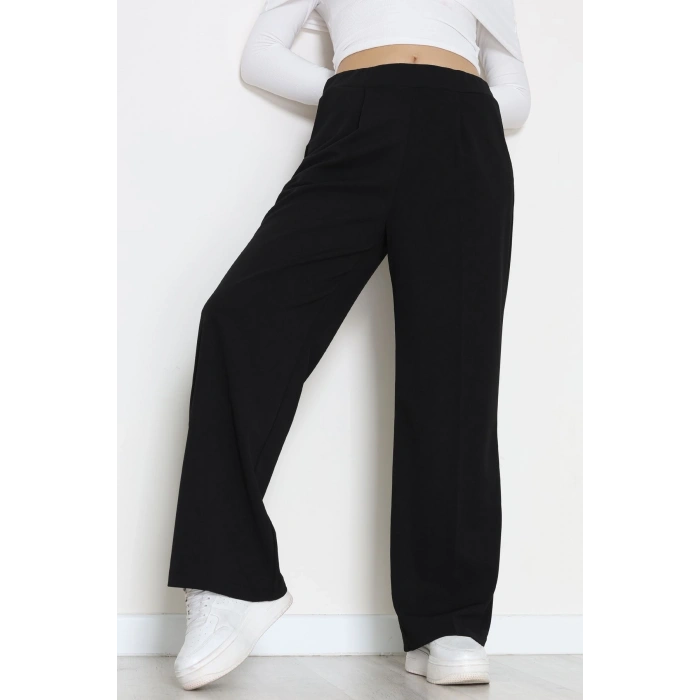 İthal Scuba Krep Lastikli Pantolon Siyah - 51234.1397.