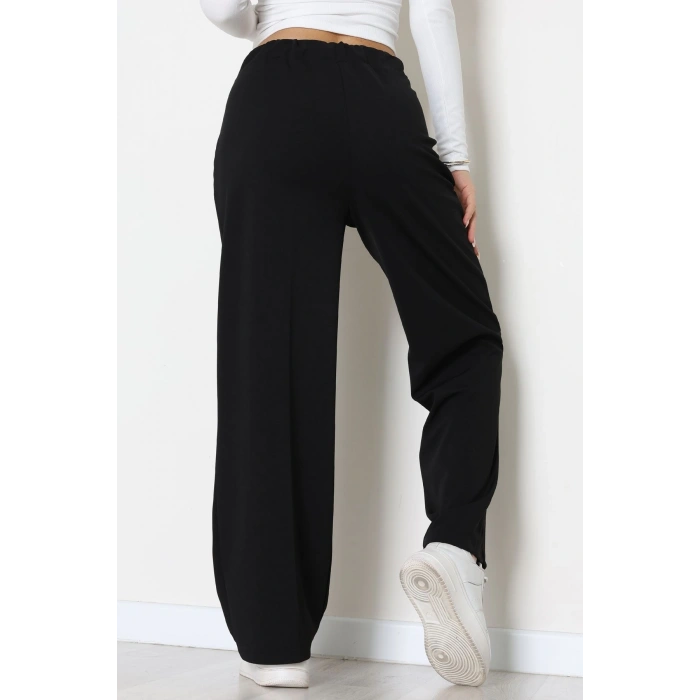 İthal Scuba Krep Lastikli Pantolon Siyah - 51234.1397.