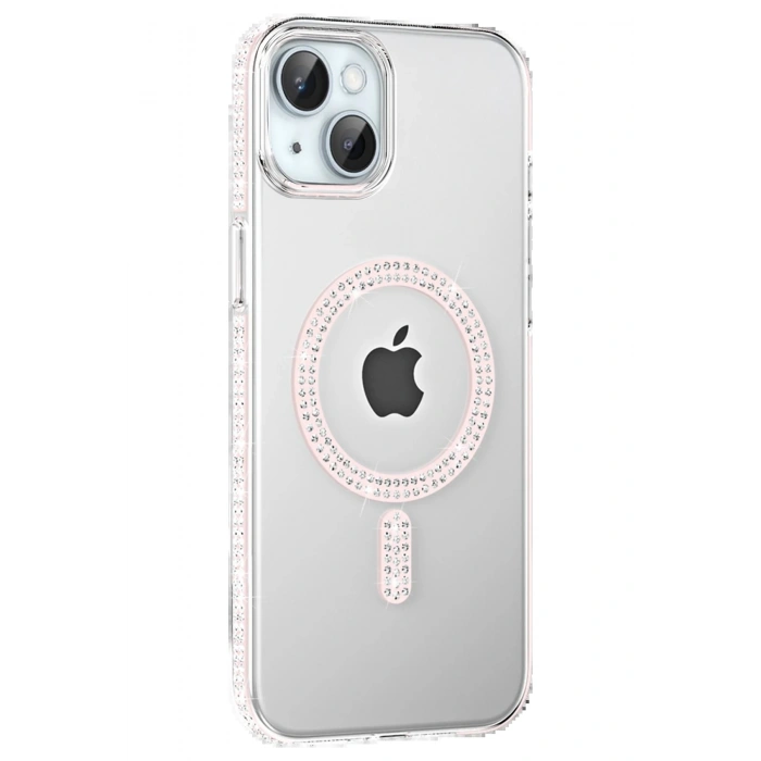 Joko Apple iPhone 14 Move Taşlı Magsafe Kapak - Gümüş