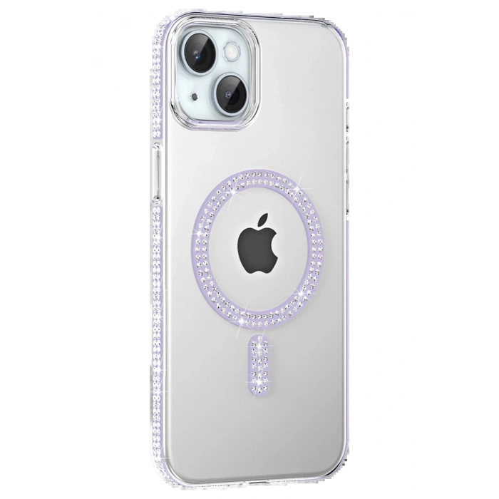 Joko Apple iPhone 14 Move Taşlı Magsafe Kapak - Lila