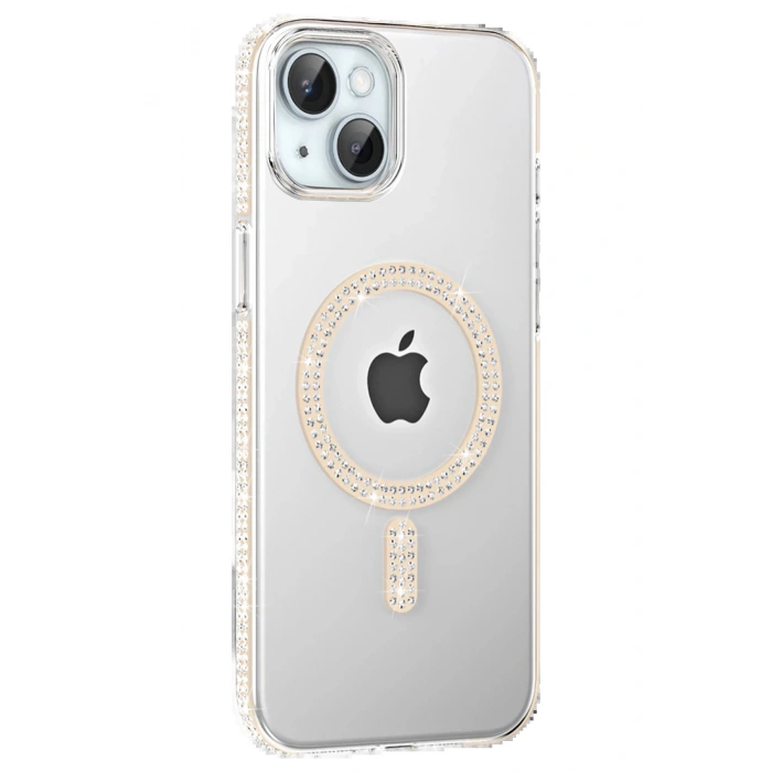 Joko Apple iPhone 14 Move Taşlı Magsafe Kapak - Pembe