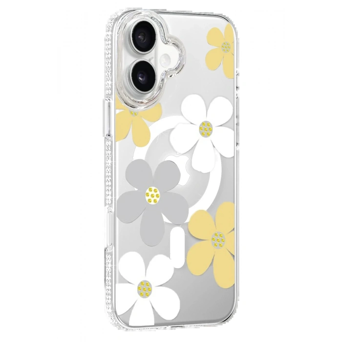 Joko Apple iPhone 16 Floral Magsafe Kapak - Sarı
