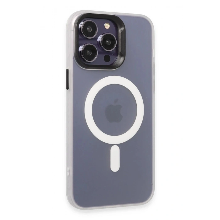 Joko iPhone 13 Pro Max Kılıf Mateks Magsafe Kapak - Beyaz