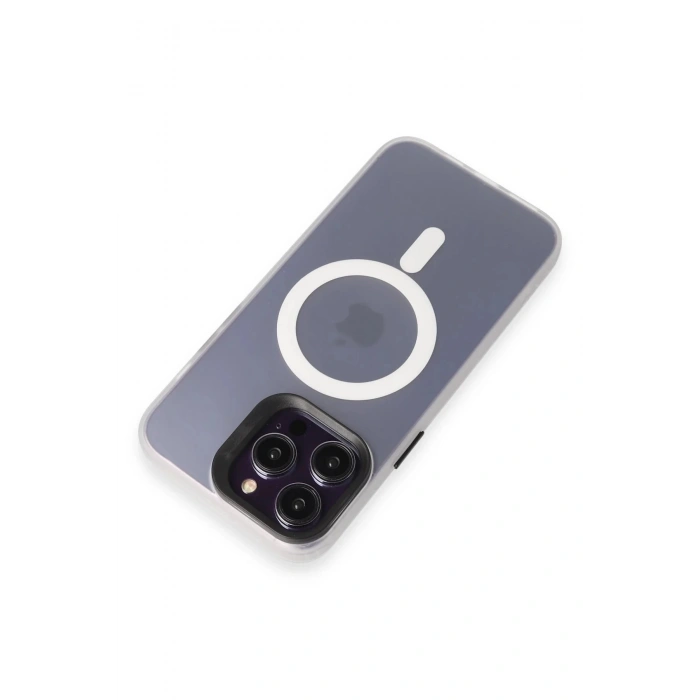 Joko iPhone 13 Pro Max Kılıf Mateks Magsafe Kapak - Beyaz