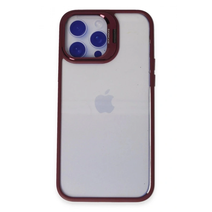 Joko iPhone 13 Pro Max Kılıf Roblox Lens Standlı Kapak - Bordo