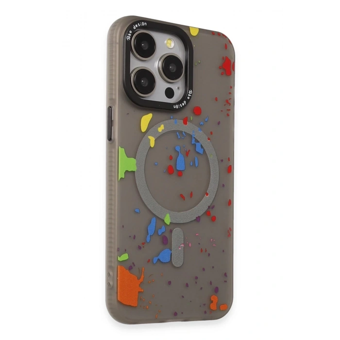 Joko iPhone 14 Pro Colorful Magsafe Kapak - Titan Gri
