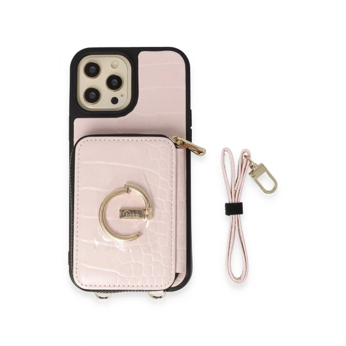 Joko iPhone 14 Pro Kılıf Ermes Kapak - Pembe
