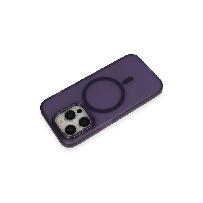 Joko iPhone 14 Pro Max Frost Standlı Magsafe Kapak - Derin Mor