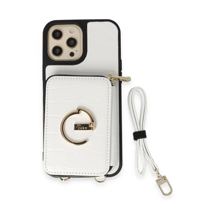 Joko iPhone 14 Pro Max Kılıf Ermes Kapak - Beyaz