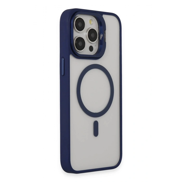 Joko iPhone 15 Pro Kılıf Roblox Lens Magsafe Standlı Kapak - Lacivert