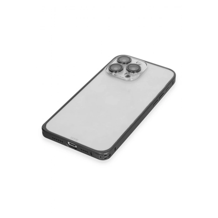 Joko iPhone 15 Pro Metal Bumper Mat Kapak - Siyah