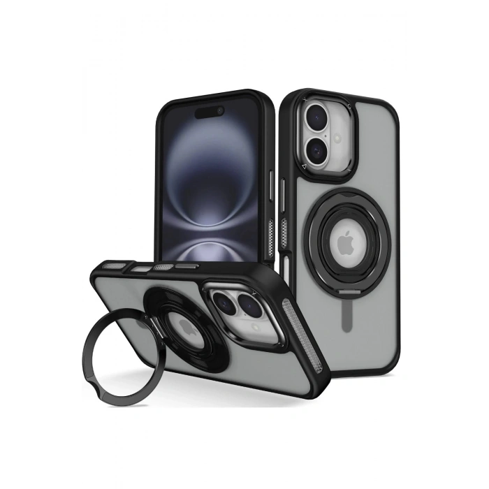 Joko iPhone 16 Banza Magsafe Standlı Kapak - Siyah
