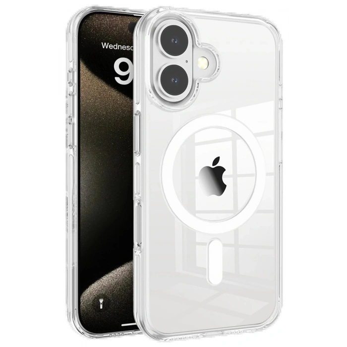 Joko iPhone 16 Gleam PC Sert Magsafe Kılıf - Şeffaf