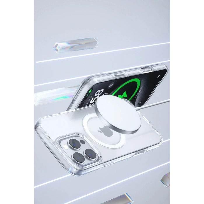 Joko iPhone 16 Pro Max Gleam PC Sert Magsafe Kılıf - Titan Gri