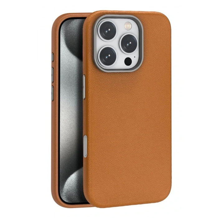 Joko iPhone 16 Pro Max Wonder Deri Magsafe Kapak - Kahverengi