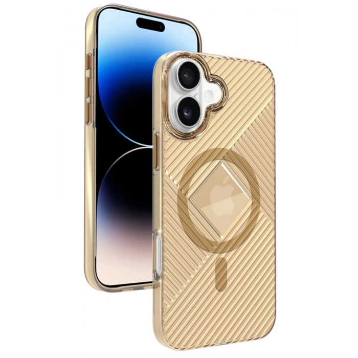 Joko iPhone 16 Stella PC Sert Magsafe Kılıf - Gold