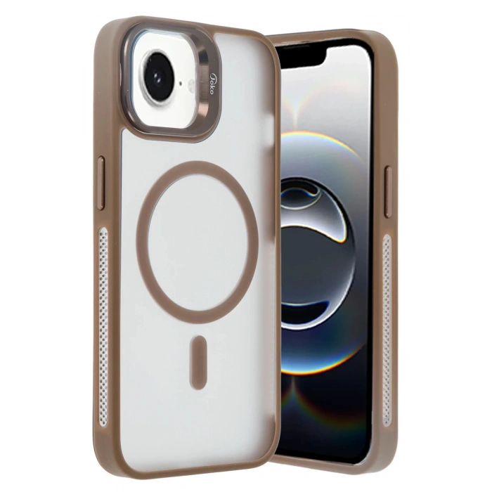 Joko iPhone 16E Flet Lens Magsafe Kapak - Gold