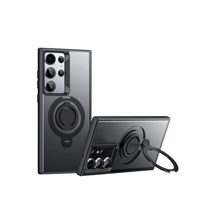 Joko Samsung Galaxy S23 Ultra Avatar 360 Dönen Magsafe Kapak - Siyah