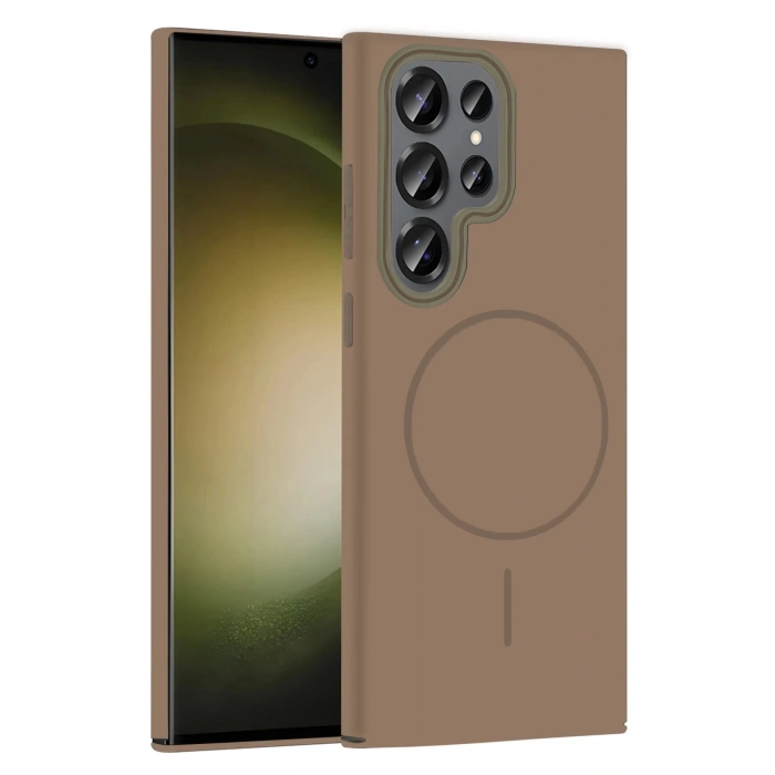 Joko Samsung Galaxy S24 Ultra Broş Magsafe Kapak - Çöl Titanyum