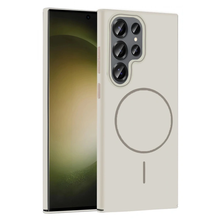 Joko Samsung Galaxy S24 Ultra Broş Magsafe Kapak - Krem