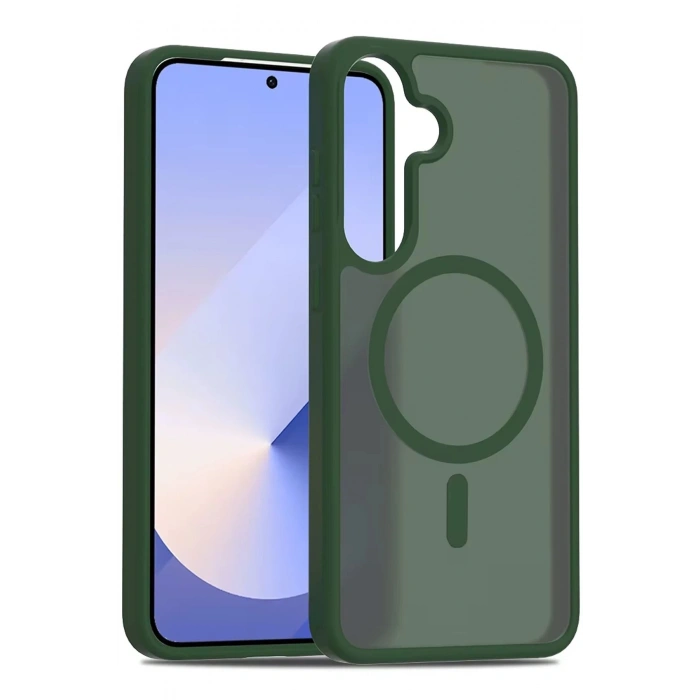 Joko Samsung Galaxy S25 Jota Magsafe Kapak - Koyu Yeşil