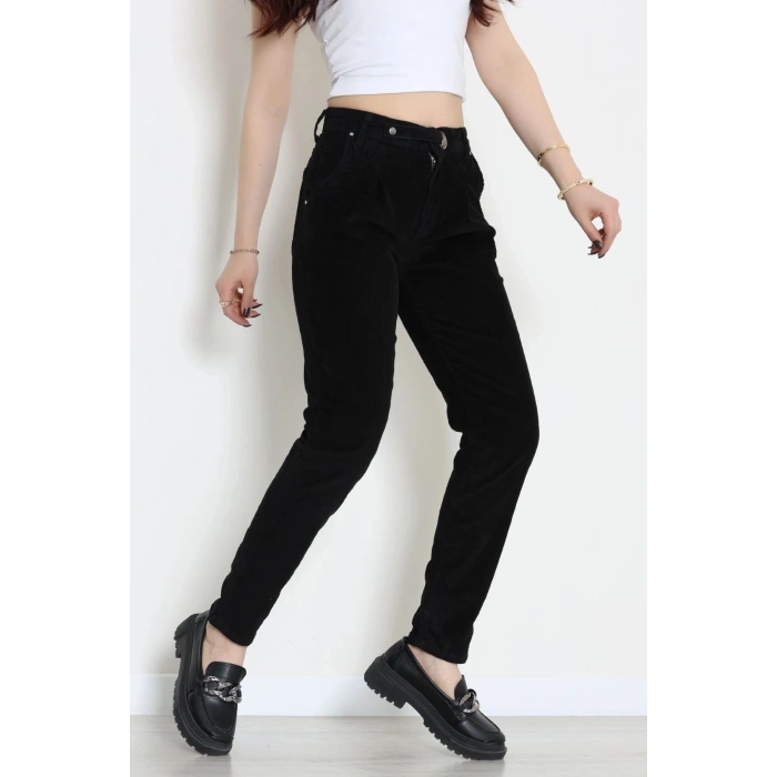 Kadife Pantolon Siyah - 2436766.1968.