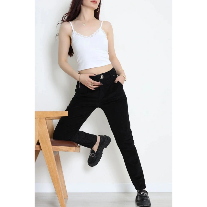 Kadife Pantolon Siyah - 2436766.1968.