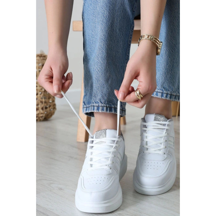 Kalın Taban Günlük Ayakkabı Beyaz - 31758.264.