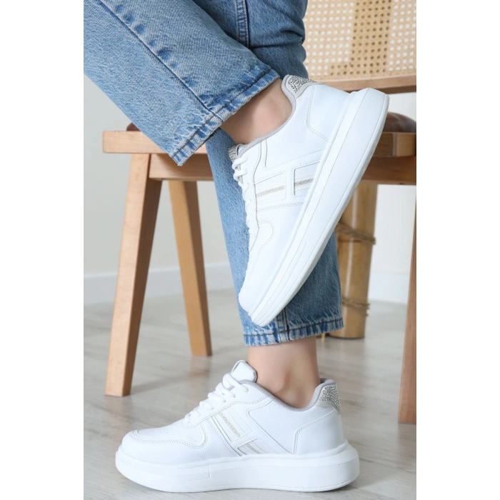Kalın Taban Günlük Ayakkabı Beyaz - 31758.264.