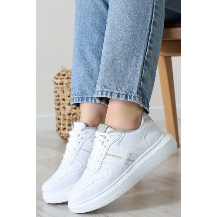 Kalın Taban Günlük Ayakkabı Beyaz - 31758.264.