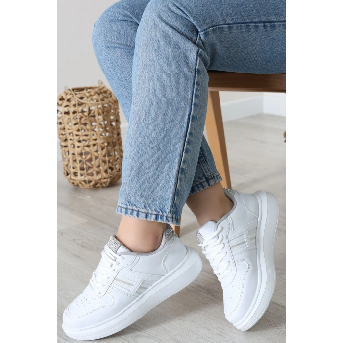 Kalın Taban Günlük Ayakkabı Beyaz - 31758.264.